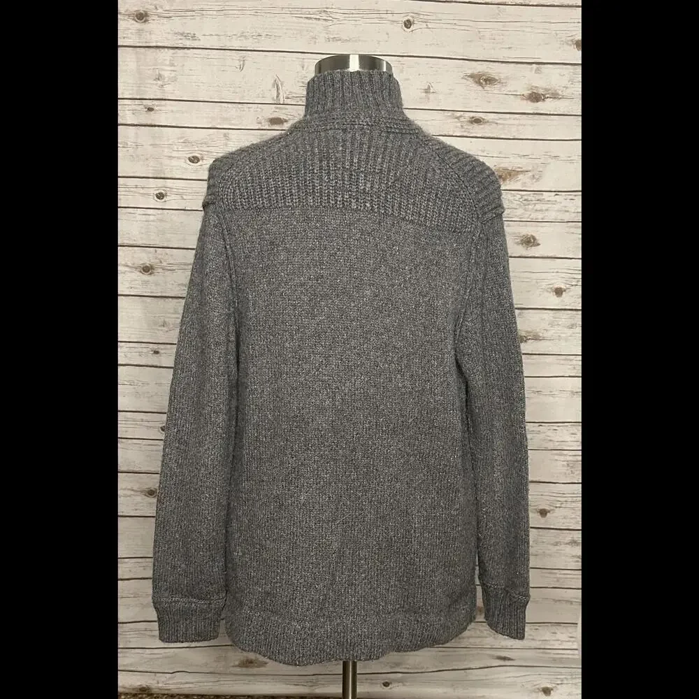 Banana Republic Heritage classic grey alpaca/wool sweater peacoat Size Large